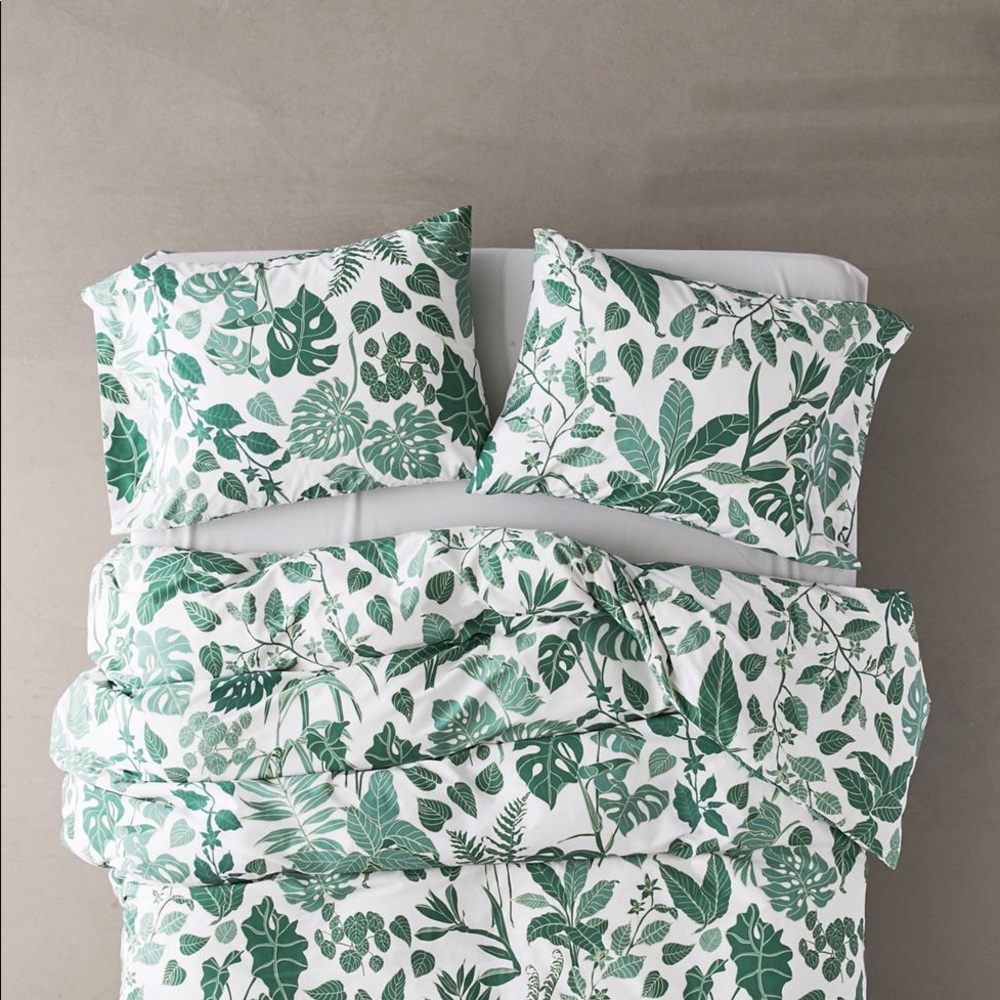Full/ Queen Palm leaf Duvet Set
